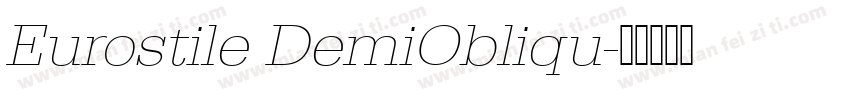 Eurostile DemiObliqu字体转换